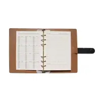 Органайзер на кольцах, C6, с хлястиком, 80л, линия, к/зам, Черный