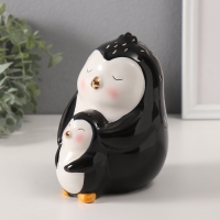 Копилка керамика "Пингвин с малышом" 10х11,9х13,8 см