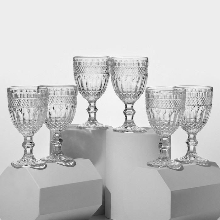 Набор фужеров, стеклянный, d=9 см, h=17 см, 310 мл, 6 шт.