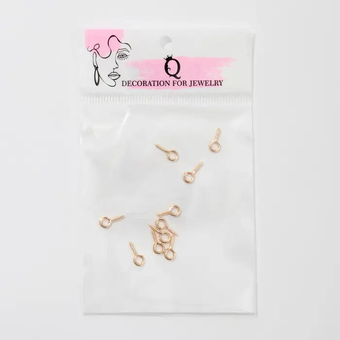 Держатель для кулона винтовой СМ-936, (набор 10 шт.) 1,2&times;0,5&times;0,1 см, цвет золото