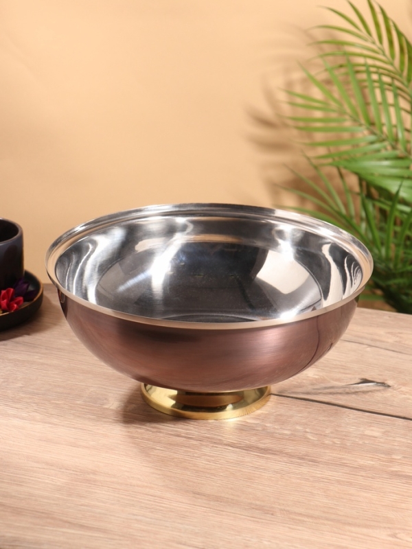 Блюдо глубокое с крышкой "Жемчуг" покрытие антик. нержавеющая сталь 27х27х19 см