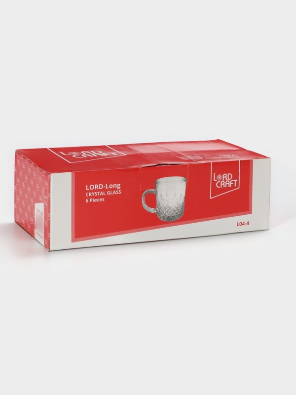 Набор стеклянных кружек Lord-Long, 170 мл, 6 шт.