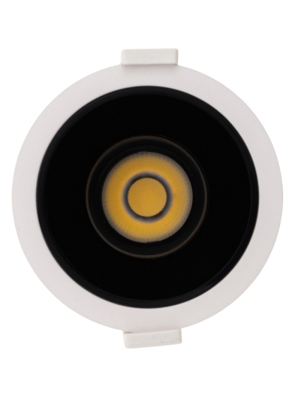 Светильник светодиодный встраиваемый, поворотный, 6Вт, 4000К, с драйвером, D75, черно-белый   107130