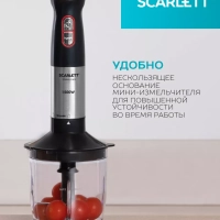 Кухонный погружной блендер измельчитель 3 в 1 со стаканом