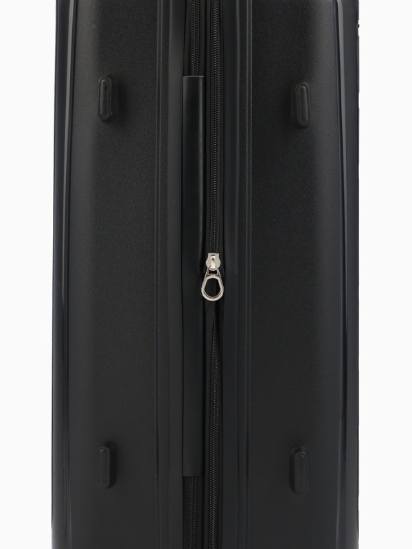 Чемодан 24", PP, 43*26*66, отд на молнии, код замок, 4 колеса, черный