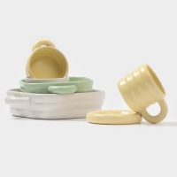 Форма для запекания Доляна &laquo;Зефир&raquo;, 1 л, d=23 см, круглая, керамика, жёлтая