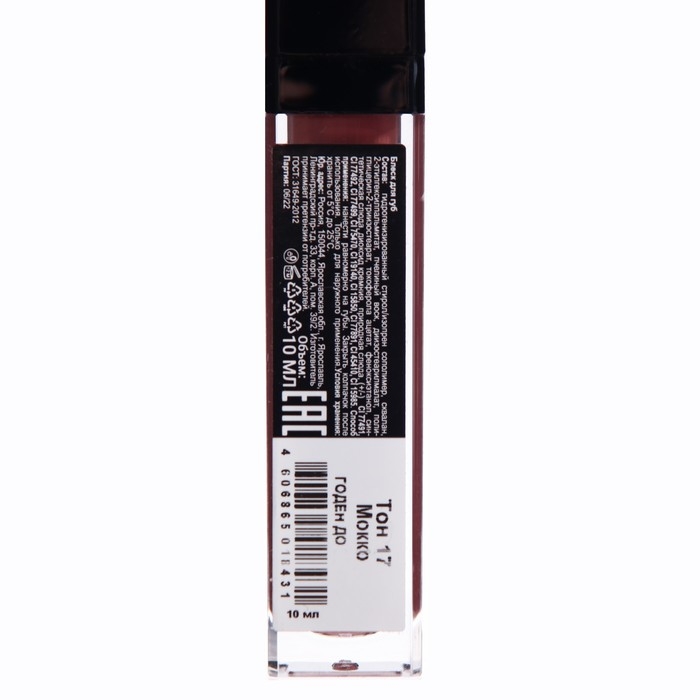Блеск для губ GLOSS, Блеск для губ GLOSS, "мокко", тон 17