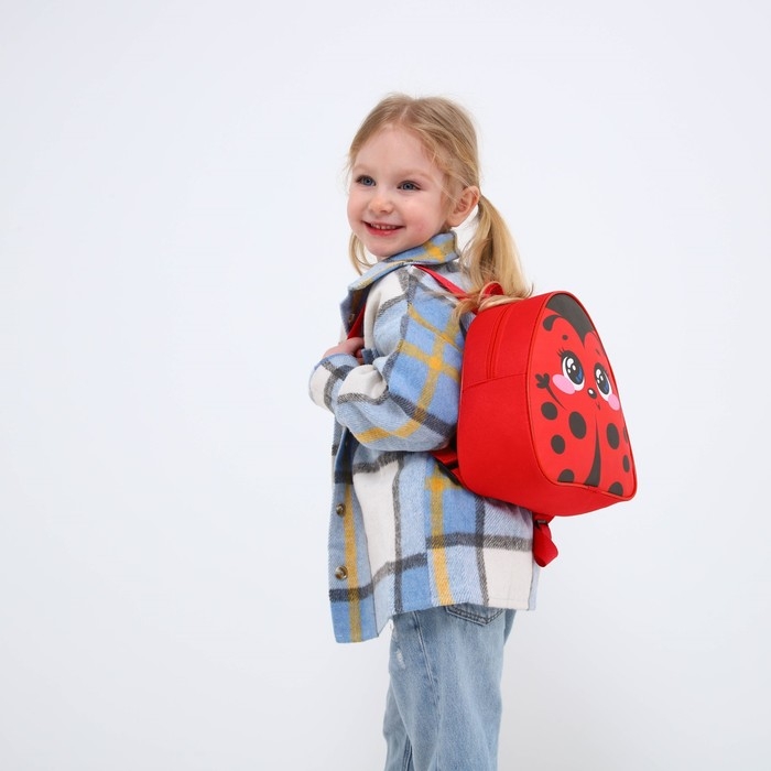 Рюкзак детский для девочки &laquo;Божья коровка&raquo;, р-р. 23х20,5 см