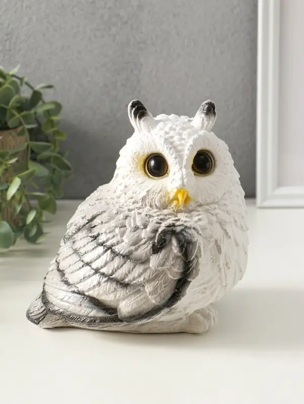 Копилка "Сова" 15 см, белый