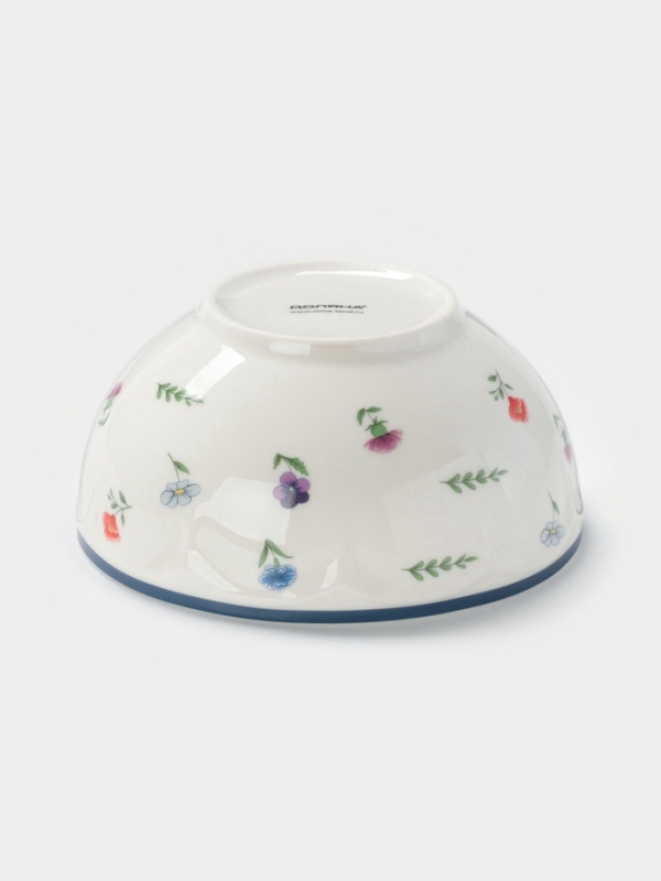 Салатник Доляна &laquo;Романс&raquo;, d=14.1 см, костяной фарфор, белый