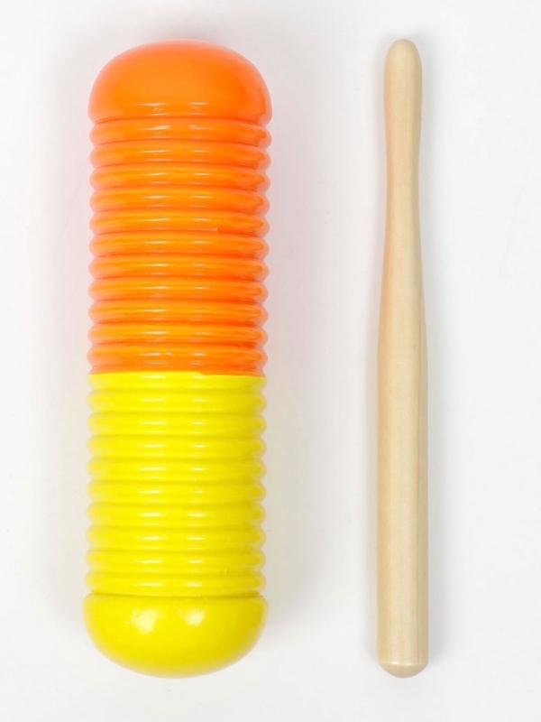 Музыкальный инструмент Гуиро Music Life трещотка, 14 х 4,5 см, желтый с красным Музыкальный инструмент Гуиро Music Life трещотка, 14 х 4,5 см, желтый с красным