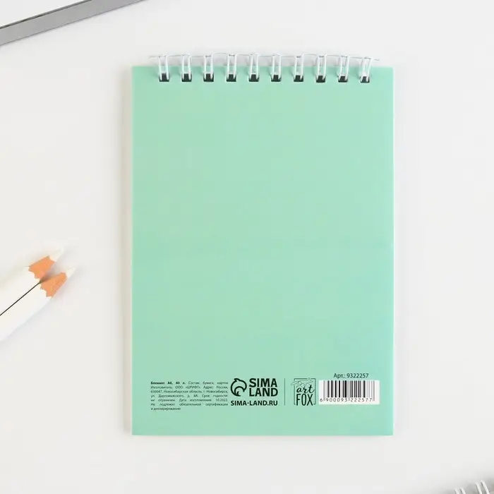 Блокнот А6, 40 л. на гребне, мягкая обложка &laquo;Блокнотик милой панды&raquo;