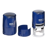 Оснастка для круглой печати автоматическая COLOP Printer R40, диаметр 41.5 мм, с крышкой, корпус кобальт