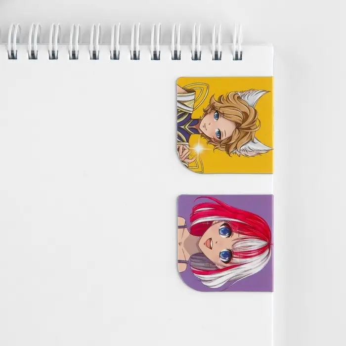 Закладки магнитные для книг, 2 шт  &laquo;Аниме&raquo;