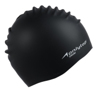Шапочка для плавания силиконовая 56 гр, цвет черный