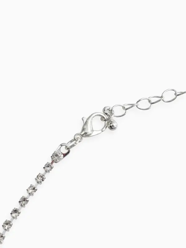 Набор 2 предмета: серьги, колье &laquo;Вечерний шик&raquo; белый в серебре