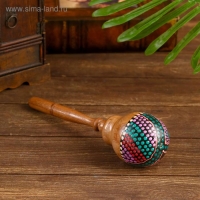 Сувенирный музыкальный инструмент &laquo;Маракас разноцветный&raquo;, 27&times;7&times;7 см &plusmn; 1 см