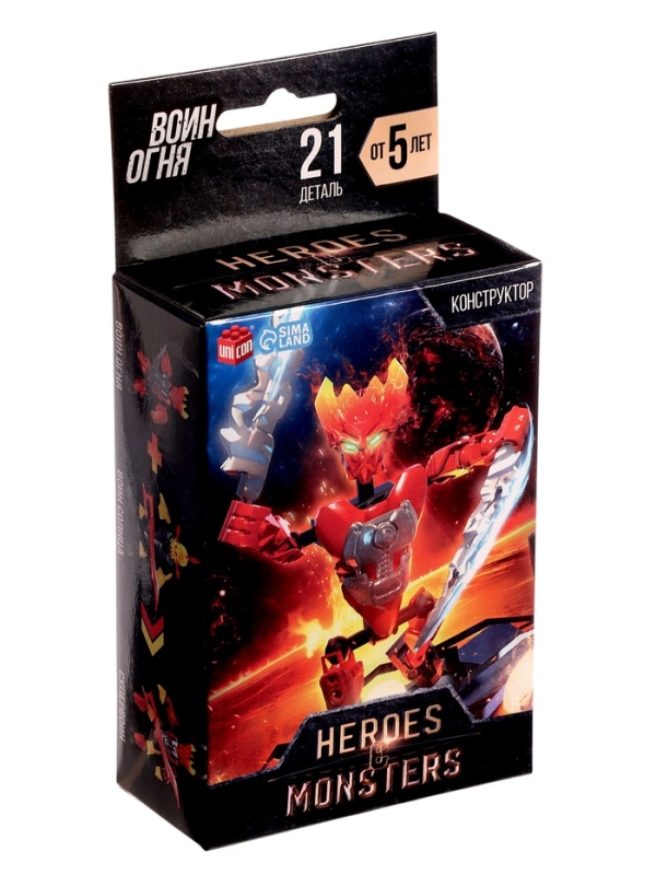 Конструктор-робот &laquo;Воин Огня&raquo;, 19 деталей