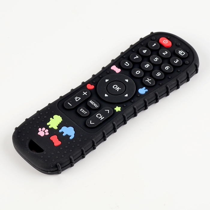 Прорезыватель силиконовый для зубов &laquo;Пульт от телевизора&raquo;, от 0 мес., чёрный