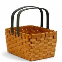 Корзина плетеная  28х23х16 см ручка h=15 см коричневый
