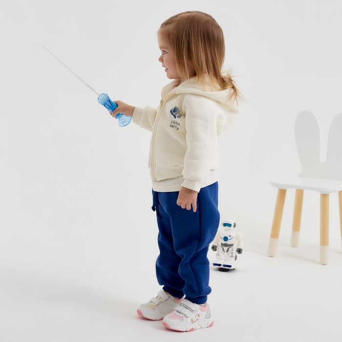 Костюм: толстовка и брюки Крошка Я Blueberry  р. 80-86, синий / молочный