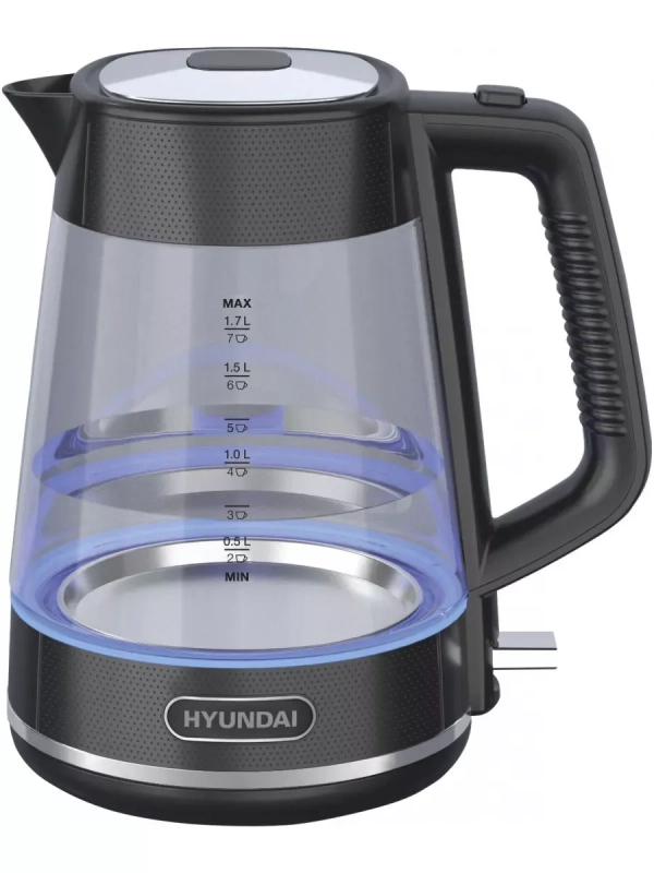 Чайник HYK-G3503 1.7л. 2200Вт черный серебристый