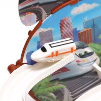 Магнитный трек &laquo;Весёлые горки &laquo;Поезда&raquo;, свет и звук, работает от батареек