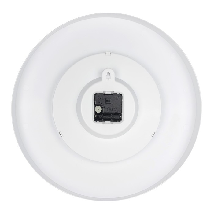 Часы настенные, серия: Интерьер, дискретный ход, d-37 см, широкий белый обод