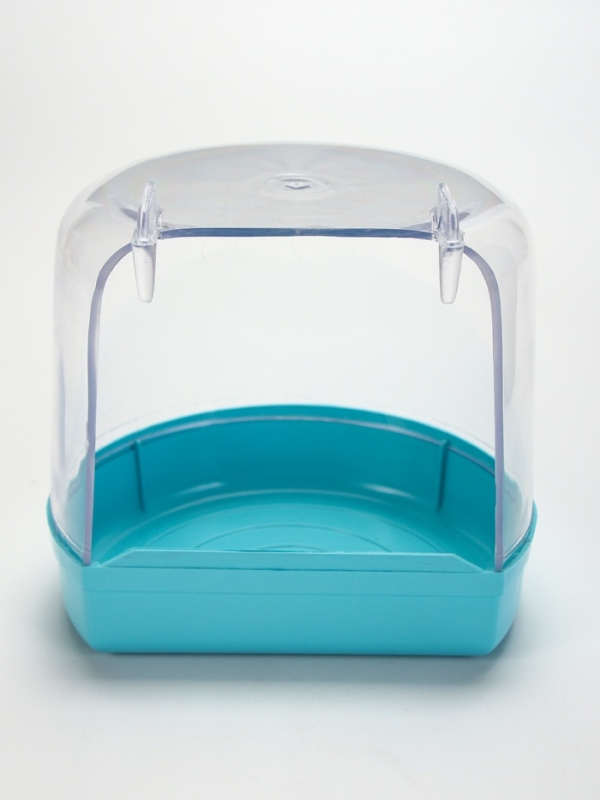 Купалка для птиц, внешняя 12 х 9 х 11 см, бирюзовая Купалка для птиц, внешняя 12 х 9 х 11 см, бирюзовая