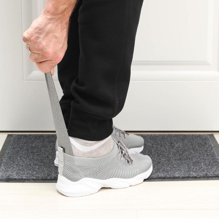 Ложка для обуви Доляна, с кольцом, 30&times;5 см, покрытие антик серебро