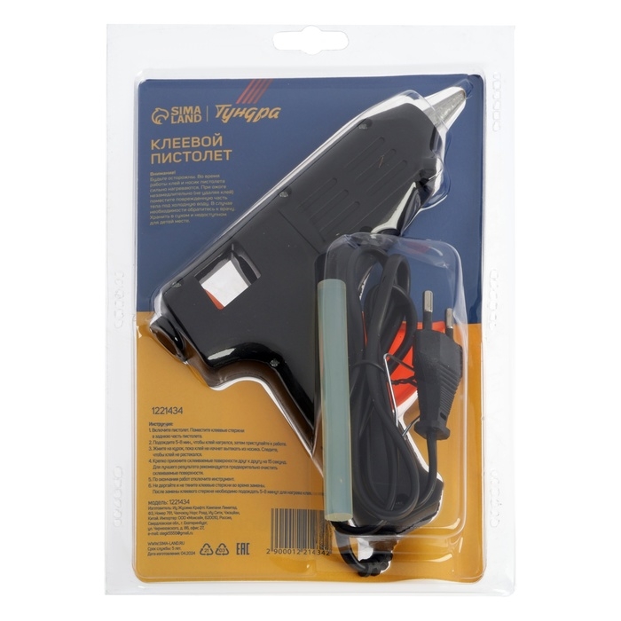 Клеевой пистолет ТУНДРА, 60 Вт, 220 В, 11 мм Клеевой пистолет ТУНДРА, 60 Вт, 220 В, 11 мм