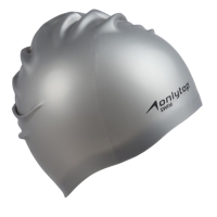 Шапочка для плавания силиконовая 56 гр, цвет серый