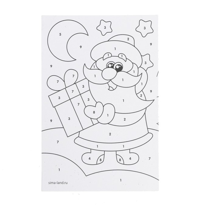 Открытка - фреска своими руками на новый год &laquo;Дед Мороз&raquo;, новогодний набор для творчества