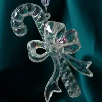 Украшение ёлочное "Льдинка" леденец, 11х5 см, перелив прозрачный