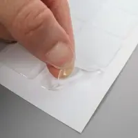 Стикеры эпоксидные прозрачные заготовки 3D 100 шт 2,5 x 2,5 см + самоклеящаяся бумага