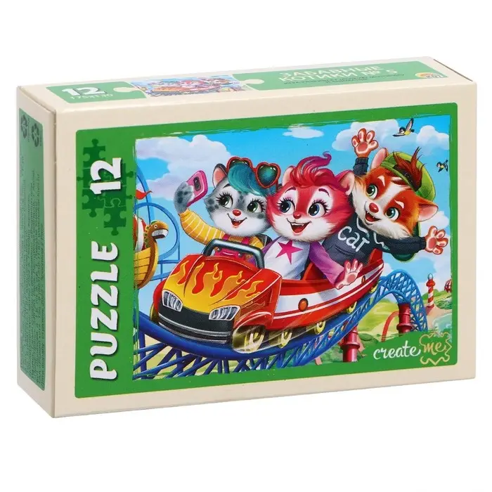 Пазлы &laquo;Забавные котики №5&raquo;, 12 элементов