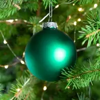 Елочный шар Finery Matt, 8 см, матовый зеленый