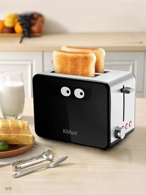 Тостер для хлеба с поддоном КТ-2058 - 870 Вт