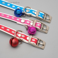 Ошейник из искусственной кожи с блестками, 32 х 1 см, микс цветов