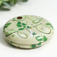 Шкатулка металл круглая "Фрукты и овощи" фасовка 12 шт 1,8х7х7 см