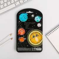 Подарочный набор &laquo;Мурчим в невесомости&raquo;: блокнот, ручка, блок с липким краем