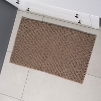 Коврик "Букли" для ванной 50х80 см, бежевый, микрофибра плотность 1100