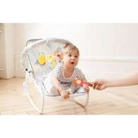 Шезлонг - качалка для новорождённых &laquo;Геометрия&raquo;, игровая дуга, игрушки МИКС