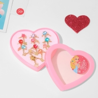 Кольца детские набор 12шт &laquo;Выбражулька&raquo; с подвеской, форма МИКС, цвет МИКС в золоте, б-р