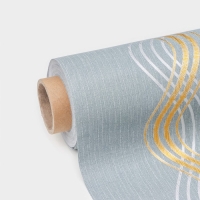 Клеёнка на стол &laquo;Золотой блик&raquo;, на тканевой основе, рулон 20 метров, ширина 137 см