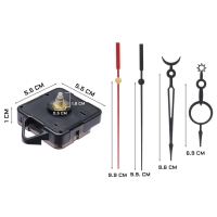 Часовой механизм &laquo;Соломон-39. Солнце и луна&raquo;, плавный ход, шток 16 мм, стрелки 69/96/99 мм