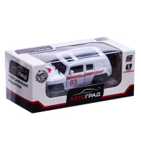 Машина металлическая &laquo;Скорая помощь&raquo;, инерционная, открываются двери, масштаб 1:48, цвет белый