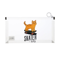 Папка-конверт на молнии формат А6, 180мкр, с рисунком"Звери на скейтборде и сноуборде", МИКС Папка-конверт на молнии формат А6, 180мкр, с рисунком"Звери на скейтборде и сноуборде", МИКС