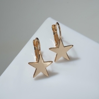 Серьги металл &laquo;Минимал&raquo; звезда, цвет золото