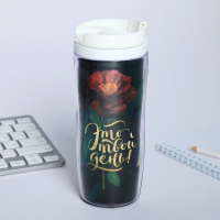 Подарочный набор «С 8 марта 2-а цветка»: ежедневник и термостакан Подарочный набор «С 8 марта 2-а цветка»: ежедневник и термостакан